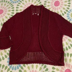 Burgundy shrug